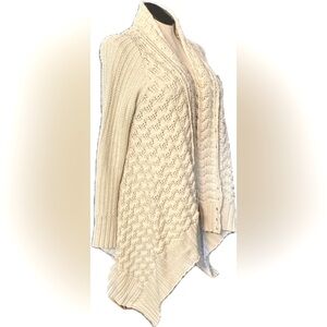 Lucky Brand Ivory Sweater Handkerchief Hem Fantastic Style Stitch Design M-XL